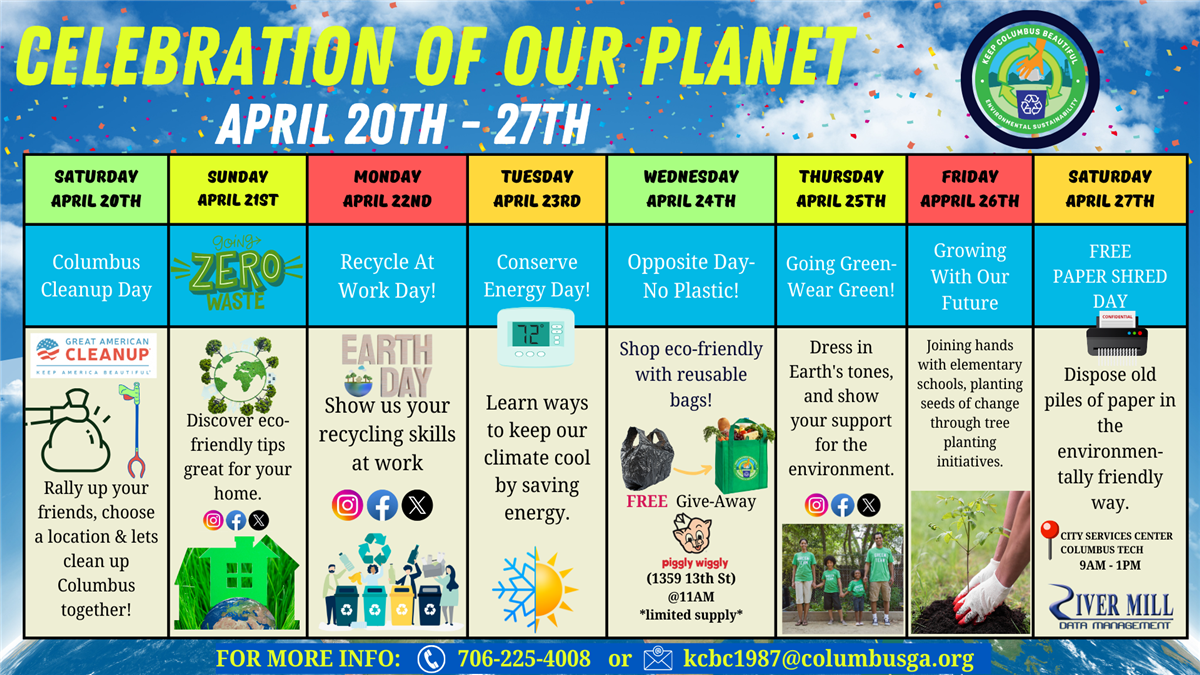 Earth Week 2024: April 20 - 27 Contact us for more information!