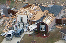 Columbus nach Hause nach einem Tornado im Jahr 2007