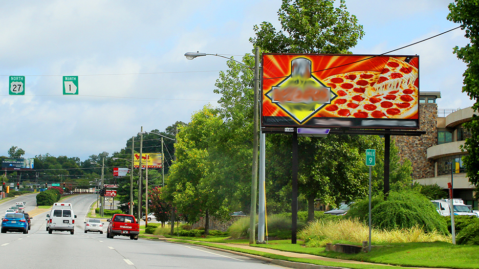 Billboard on Roadway