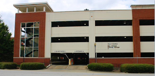 Bay Avenue parking garage entrance